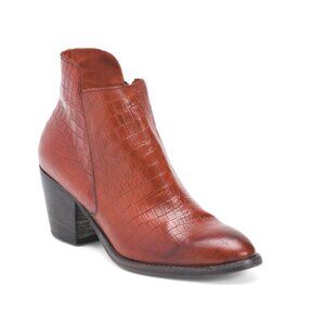 OROSCURO Black Made In Italy Leather Heeled Booties